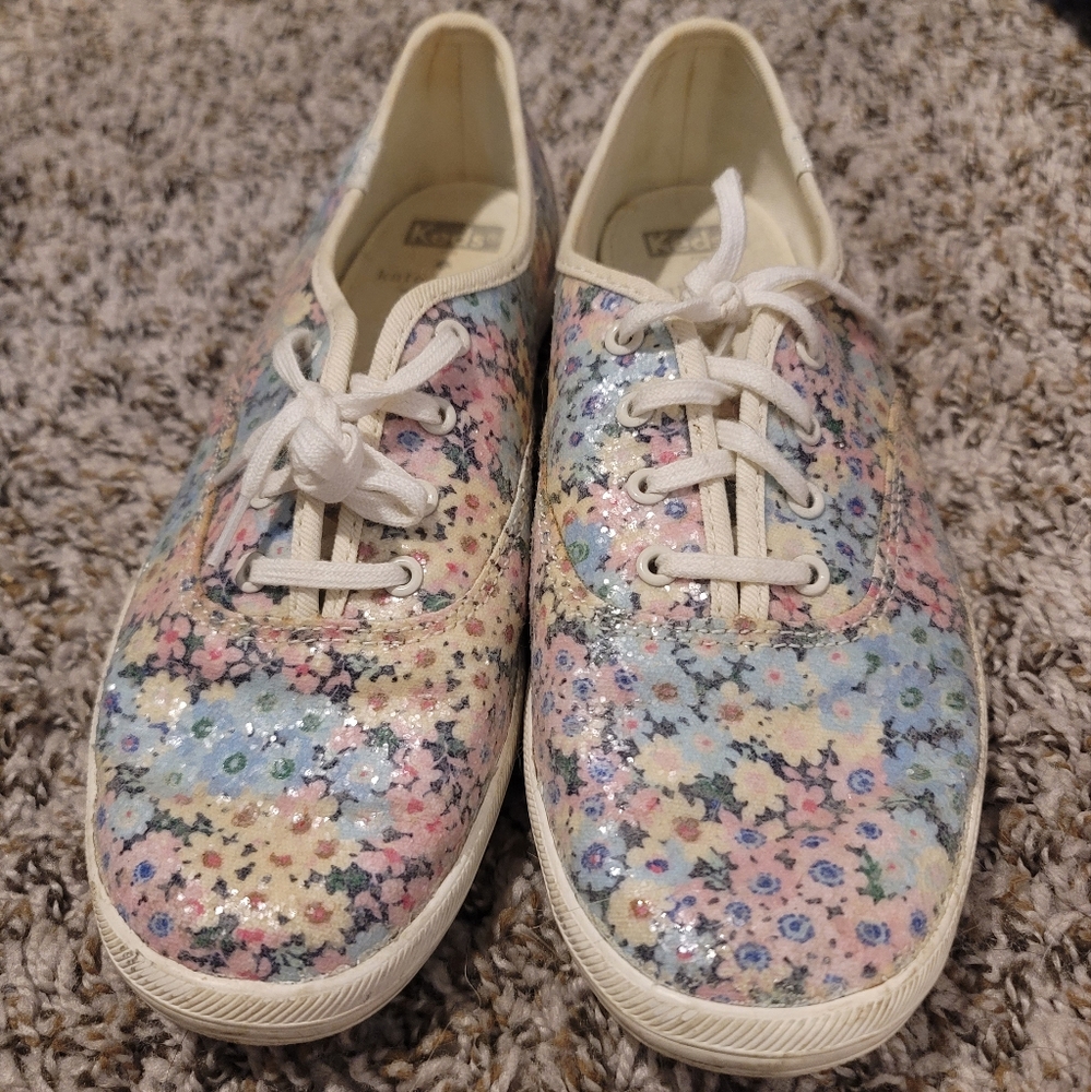 KEDS for KATE SPADE Sparkly Floral Shoes Size 7